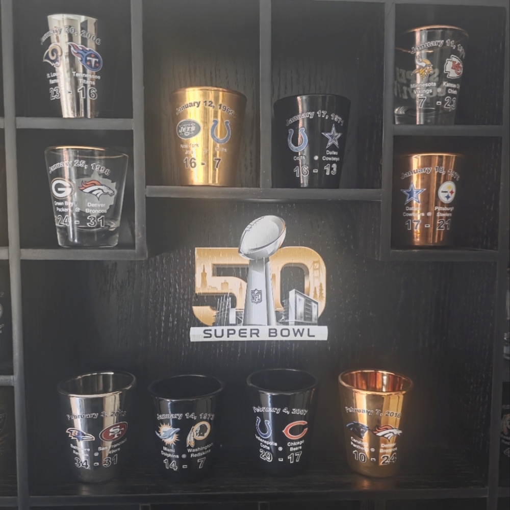 NFL Super Bowl Commemorative Shot Glass - 50 Years Of The NFL - Choice Of One - Picture 4 of 6